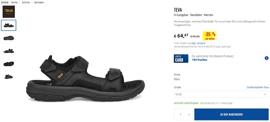 Teva Sandalen bis zu 40% günstiger bei sportler
