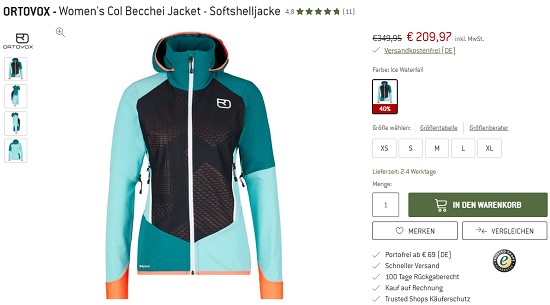 Ortovox im Outlet von bergfreunde  - bis zu 50 % sparen