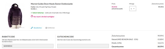 Marmot-Deals bis zu 58% günstiger bei sportokay