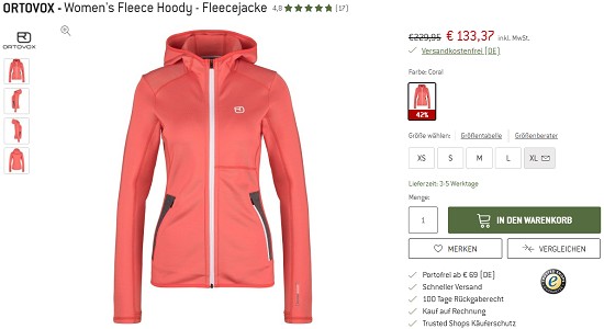 Ortovox im Outlet von bergfreunde - bis zu 50 % sparen