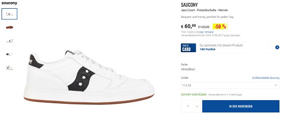 Saucony bis zu 50% güntiger bei sportler