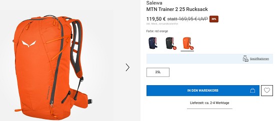 30% auf Salewa bei Bergzeit