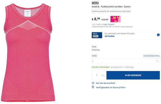 Sportunterwäsche im Sale bei sportler