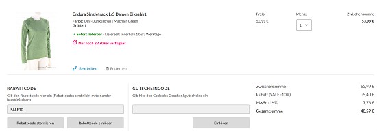 10% auf alles bei sportokay