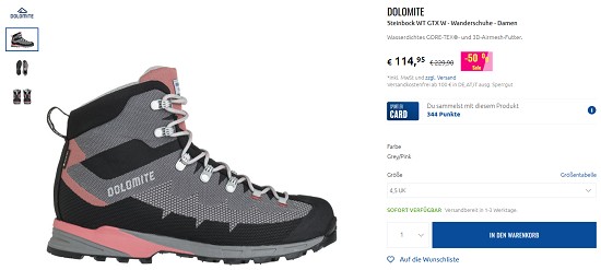 Wanderschuhe bis zu 50% reduziert bei sportler