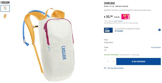 Bis zu 35% auf Wanderrucksäcke und Wanderstöcke bei sportler sparen