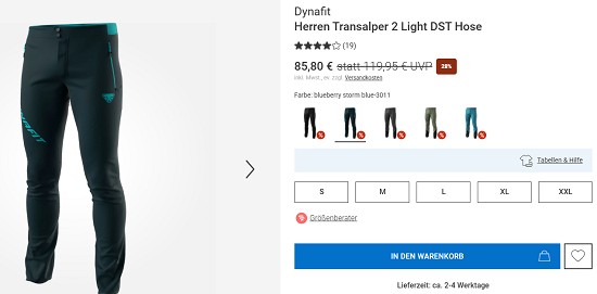 Ausgewählte Dynafit-Deals reduziert bei bergzeit