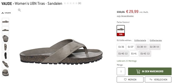 Vaude im Sale bei bergfreunde