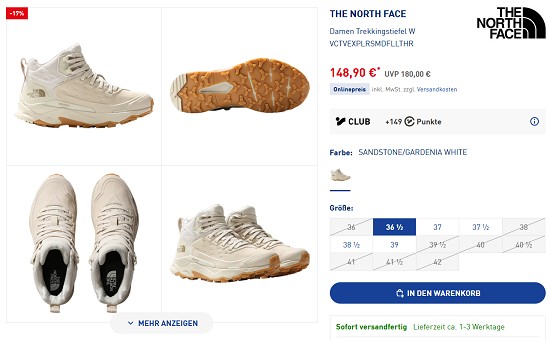 The North Face Sale bei intersport - bis zu 50% sparen