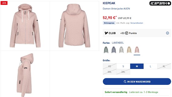 Icepeak bei intersport - Rabatte von bis zu 55%