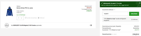 Singles Day bei bergzeit- 11% auf das gesamte Sortiment