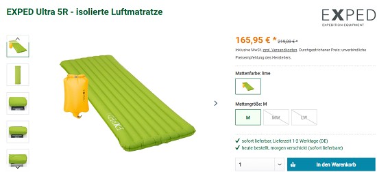 Black Week bei outdoortrends - bis zu 50% sparen