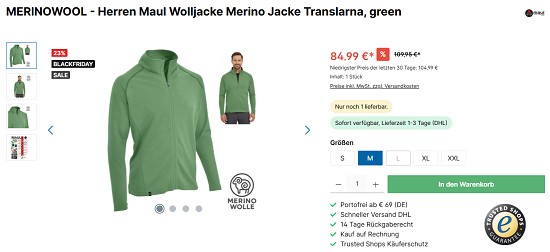 Black Week bei hive-outdoor - 75% auf Merino