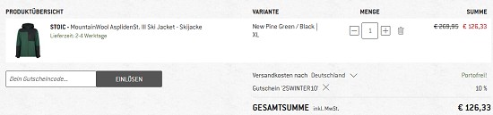 Bis zu 48% auf Stoic Ausrüstung bei den Bergfreunden