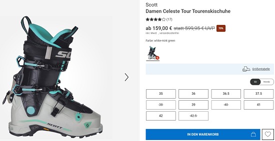 Bis zu 70 % auf Skiartikel bei bergzeit