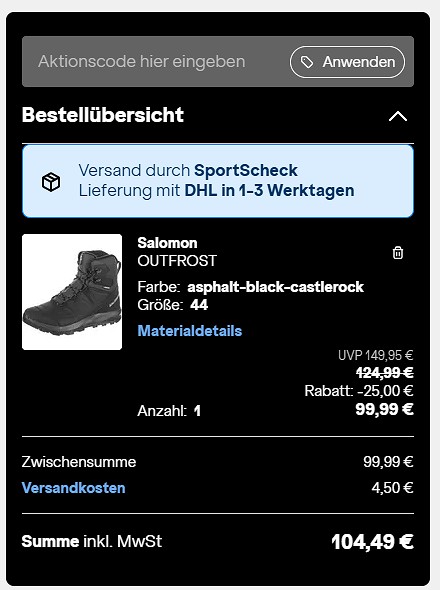 20 % Rabatt on top auf Must-Haves für den Wintersport bei sportscheck