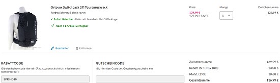 Ortovox bei sportokay - 50 % günstiger