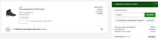 Bergzeit-Deals- 10% on Top auf Bike- und Wandersortiment