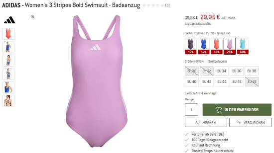 Spare 75% und mehr auf Bademode bei den Bergfreunden