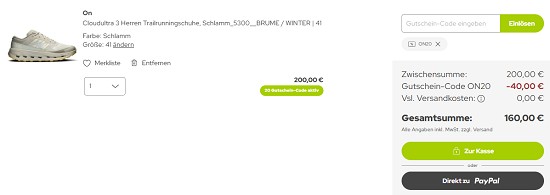 20% auf On bei sport-schuster