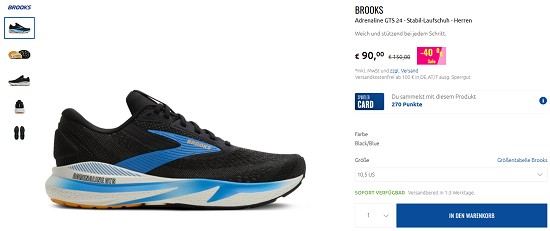 Runningschuhe von Brooks bis zu 50% günstiger bei sportler