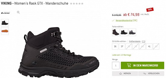 Viking - Women's Rask GTX - Wanderschuhe 74,98€ - 50% gespart
