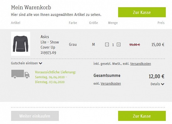 20% extra Rabatt im Running Sale bei Sport Schuster