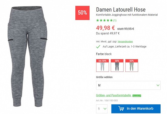 Marmot Damen Latourell Hose 49,98€ - 50% billiger