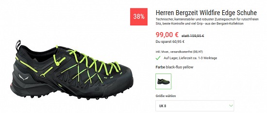 Osterdeal des Tages: Salewa Wildfire-Schuhe (m/w) 38% reduziert bei bergzeit
