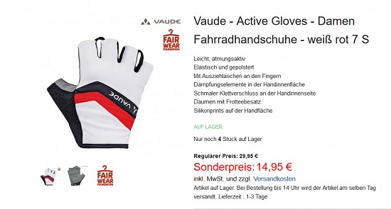 Ausgewählte Artikel von Vaude bis zu 68% reduziert bei hive-outdoor