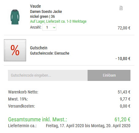 Bergzeit Eiersuche - 15% Rabatt abstauen - nur noch bis morgen