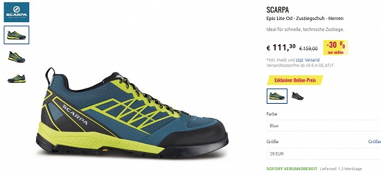 Scarpa bei sportler - Rabatte von bis zu 35 %