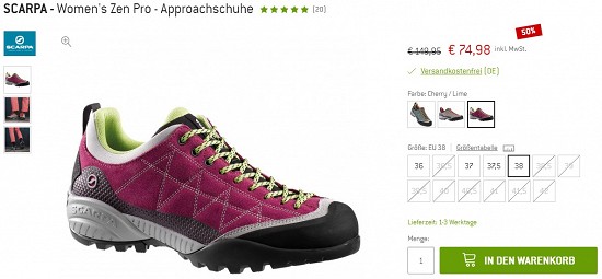 Scarpa - Women's Zen Pro - Approachschuhe 74,98€ - 50% günstiger