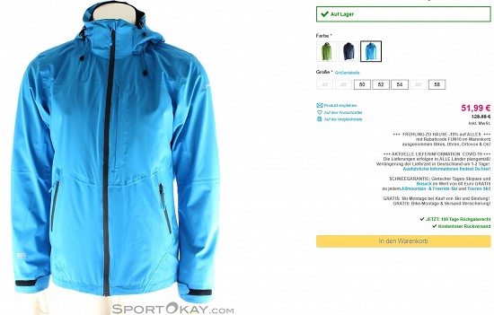 Icepeak Sahar Herren Outdoorjacke 51,99€ - 60% reduziert