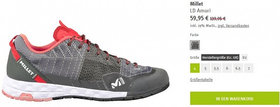 Millet LD Amuri 59,95€ - 57% reduziert