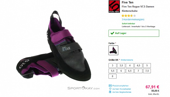 5% Extra-Rabatt auf Kletter- und Outdoorartikel bei sportokay.com