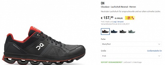 Ausgewählte Laufschuhe von On reduziert bei sportler