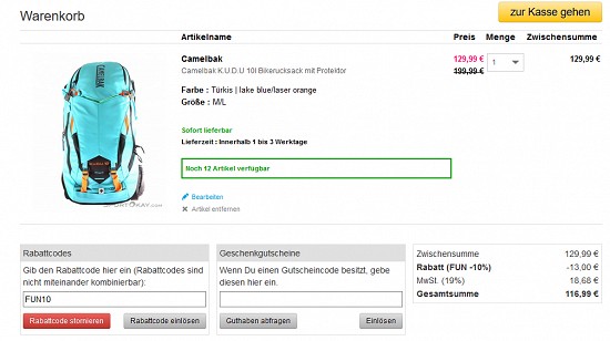 Camelbak bei sportokay - Rabatte von bis zu 39%