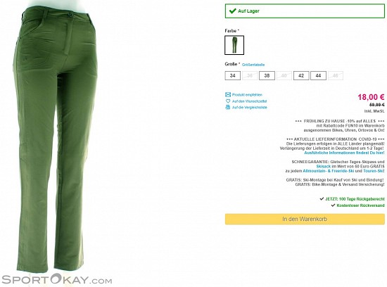 Icepeak Laine Damen Freizeithose 18,00€ - 70% Ersparnis