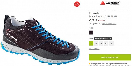 Dachstein Super Ferrata LC LTH WMN 79,95€ - 53% gespart