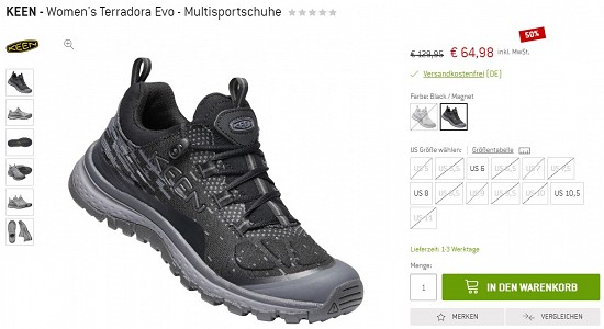 Keen - Women's Terradora Evo - Multisportschuhe 64,98€ - 50% Ersparnis