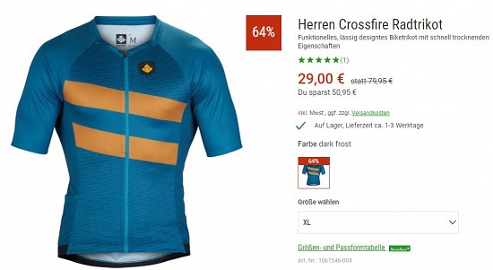 Sweet Protection Herren Crossfire Radtrikot 29,00€ - 64% billiger