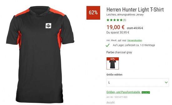Sweet Protection Herren Hunter Light T-Shirt 19,00€ - 62% weniger
