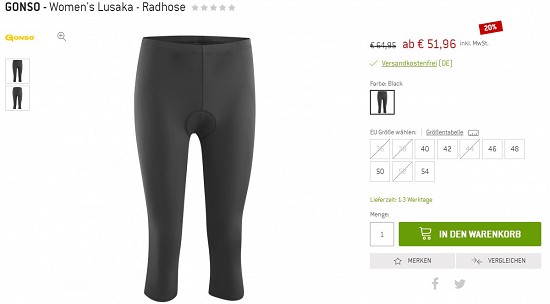 Gonso - Women's Lusaka - Radhose 51,96€ - 20% reduziert