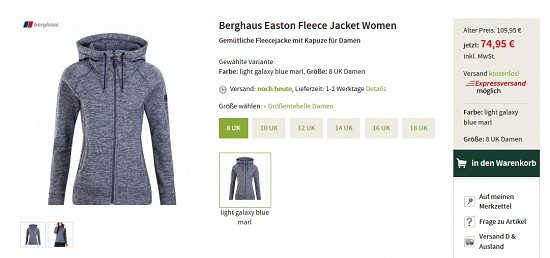 Berghaus bei unterwegs.biz - Rabatte bis zu 50%