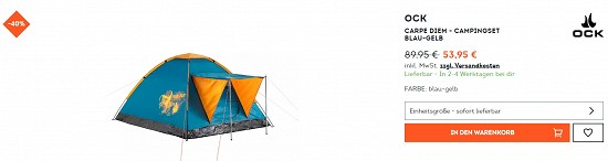 OCK Carpe Diem - Campingset 53,95€ - 40% weniger