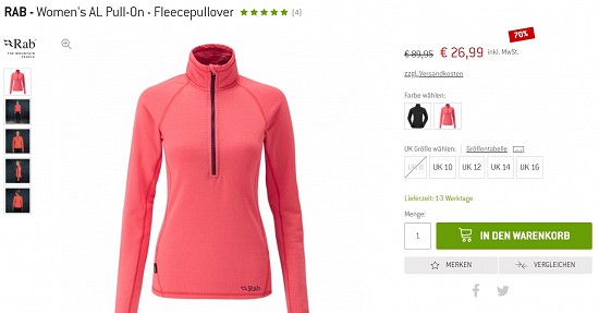 Sonnendeals bis zu 50% bei bergfreunde