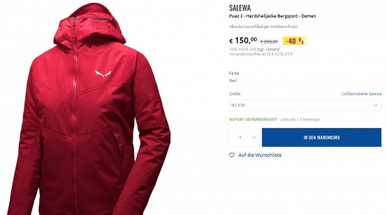 Salewa Puez 2 - Hardshelljacke Bergsport - Damen 150,00€ - 40% gespart