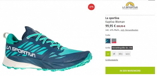 La Sportiva Kaptiva Woman 99,95€ - 38% gespart