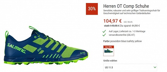 Salming Herren OT Comp Schuhe 104,97€ - 30% gespart